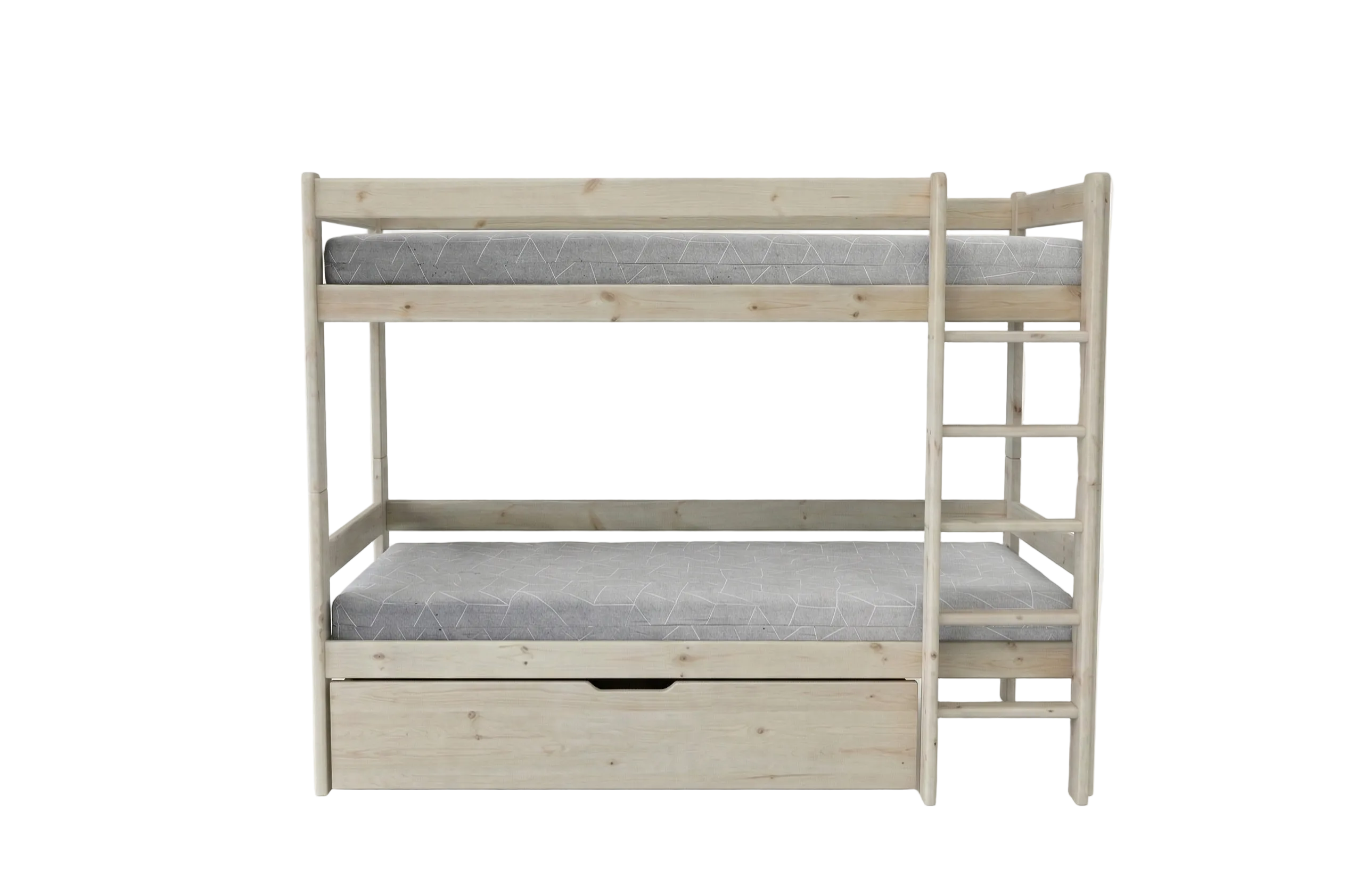 Divstāvu bērnu gulta ar veļas kasti ''Alabaster''