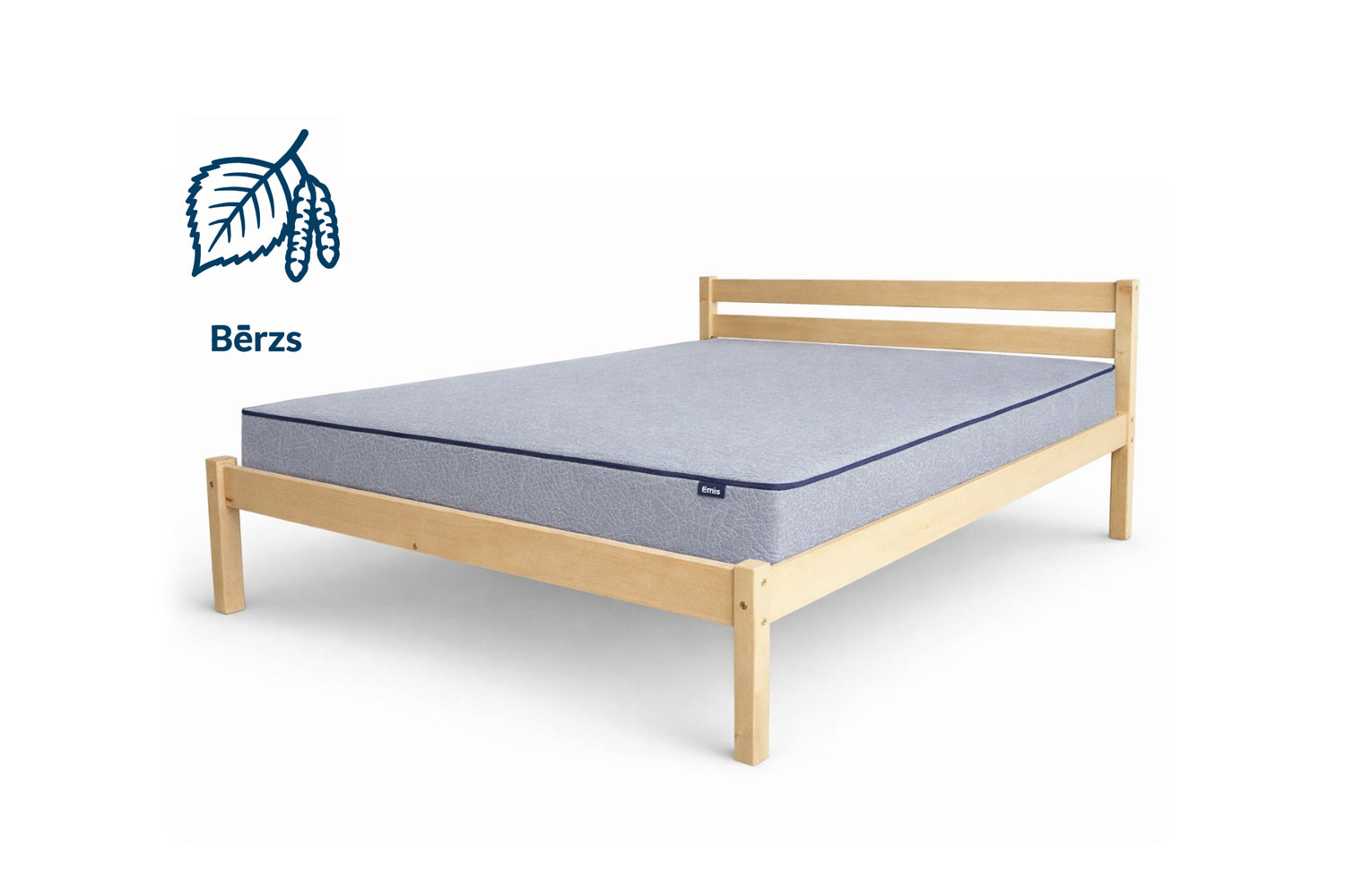 Bērza masīvkoka gulta Irene