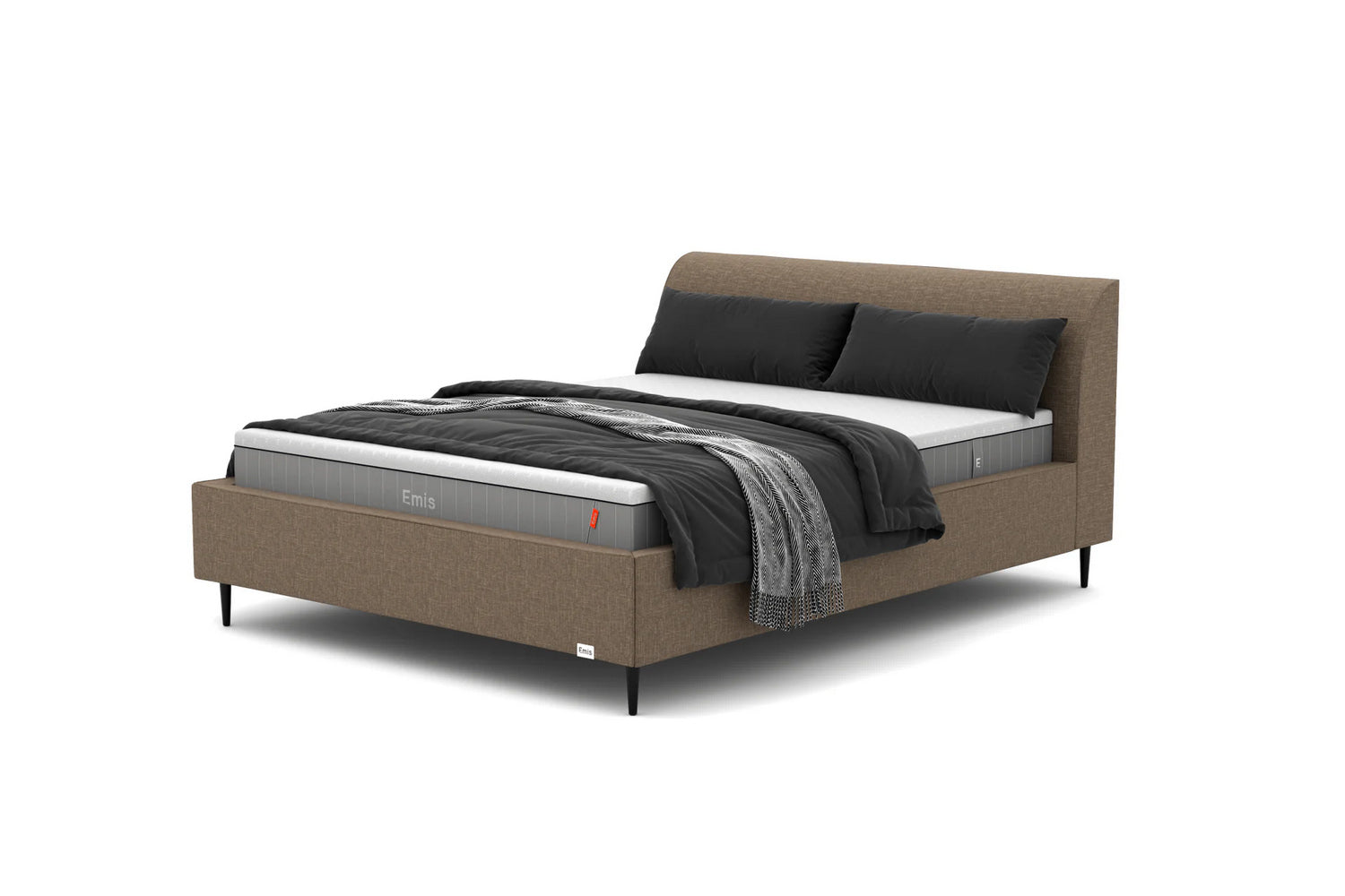 Moderna gulta ar polsterētu galvgali "Moon"